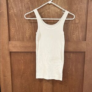 White Ribbed Tank Top - Women's Basic Layering Tank